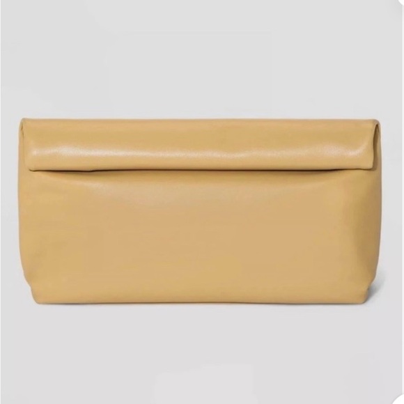 A New Day Beige Fold-Over Clutch NWOT - Picture 1 of 8